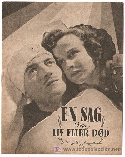 Cine: A VIDA O MUERTE PROGRAMA LIBRITO DANES DAVID NIVEN MICHAEL POWELL - Foto 1
