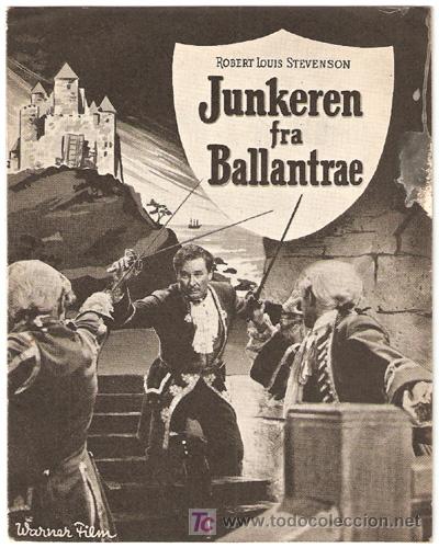 Cine: EL SE&Ntilde;OR DE BALANTRY PROGRAMA LIBRITO DANES ERROL FLYNN - Foto 1