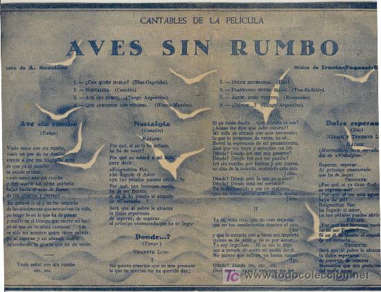 Cine: (PG-913)PROGRAMA DE CINE AVES SIN RUMBO A&Ntilde;O 1934 - Foto 2