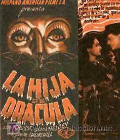 Cine: PROGRAMA DE CINE ES FACSIMIL LA HIJA DE DRACULA 150X130 m/m. DOBLE - Foto 1
