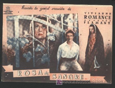 Cine: Q-01489- Rosa de sangre (Blood Red Rose) (Doble) (INTERIOR AZULADO) Viviane Romance