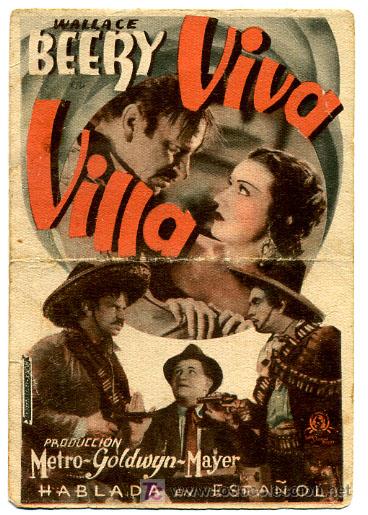 Flyers Publicitaires de Films Anciens: VIVA VILLA , METRO   , TARJETA     , S1086