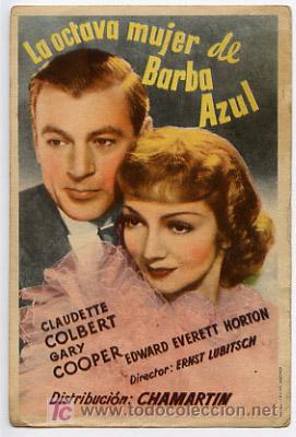 Cine: LA OCTAVA MUJER DE BARBA AZUL , GARY COOPER  ,  SENCILLO   ,   PM8748