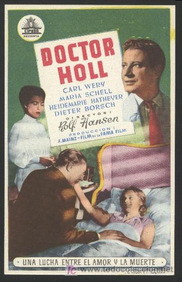  Flyers Publicitaires de films Anciens: Q-01217- Doctor Holl (Dr. Holl) Marianne Koch - Dieter Borsche - Adrian Hoven
