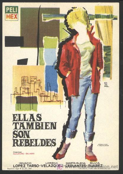 Kino: Q-01340- Ellas tambien son rebeldes (Lorena Vel&aacute;zquez - Martha Elena Cervantes - Silvia Su&aacute;rez)