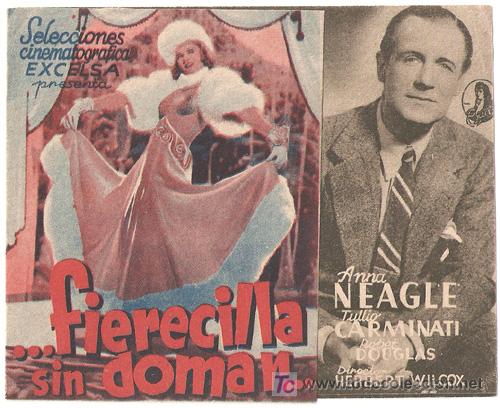 Cine: FIERECILLA SIN DOMAR PROGRAMA DOBLE EXCELSA ANNA NEAGLE - Foto 1