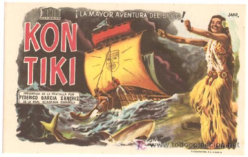 Cine: KON TIKI PROGRAMA SENCILLO MERCURIO DOCUMENTAL - Foto 1