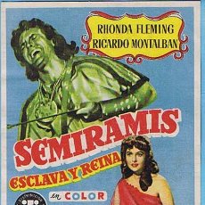 Cine: SEMIRAMIS. CINE FEMINA TARRAGONA 1957. RHONDA FLEMING, RICARDO MONTALBAN