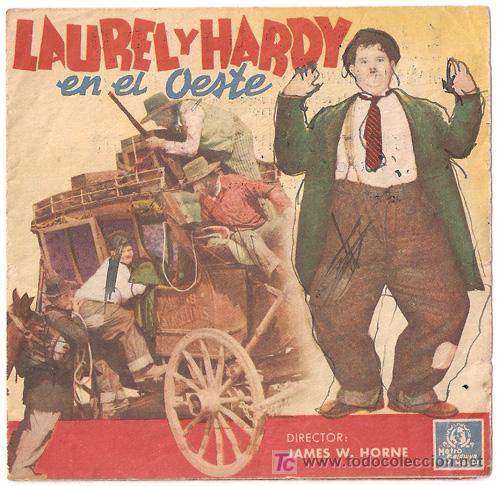 Cine: PTCC 423 LAUREL Y HARDY EN EL OESTE PROGRAMA DOBLE MGM STAN LAUREL OLIVER HARDY - Foto 1