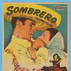 Cine: SOMBRERO. CINE MODERNO TARRAGONA 1956. RICARDO MONTALBAN, PIER ANGELI, VITTORIO GASSMAN. Lote 26313525