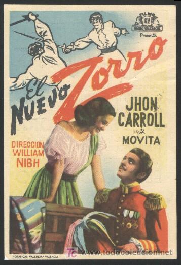 Cine: Q-01113- EL NUEVO ZORRO (Rose of the Rio Grande) (R.V. FILMS) CINE PLAZA TOROS - CASTELL&Oacute;N