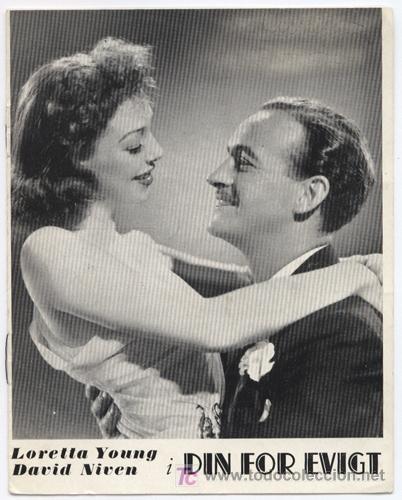 Cine: ETERNAMENTE TUYA PROGRAMA DOBLE LIBRITO DANES LORETTA YOUNG DAVID NIVEN - Foto 1