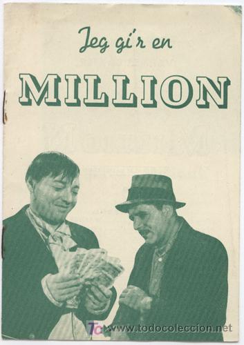 Cine: ILL GIVE A MILLION PROGRAMA LIBRITO DANES WARNER BAXTER PETER LORRE - Foto 1
