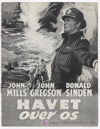 Cine: ABOVE US THE WAVES PROGRAMA DOBLE LIBRITO DANES JOHN MILLS - Foto 1