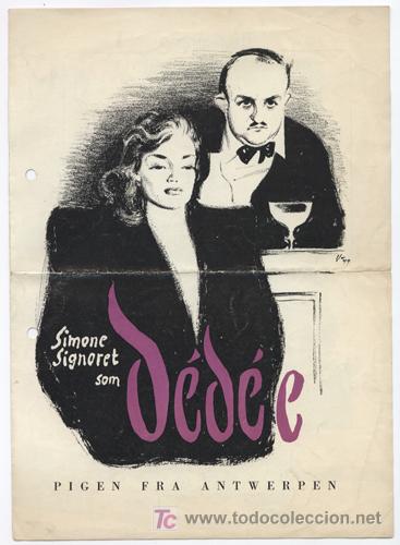 Cine: DEDEE DE AMBERES PROGRAMA DOBLE LIBRITO DANES SIMONE SIGNORET - Foto 1