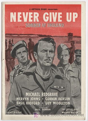 Cine: THE CAPTIVE HEART PROGRAMA DOBLE LIBRITO DANES MICHAEL REDGRAVE JACK WARNER - Foto 1
