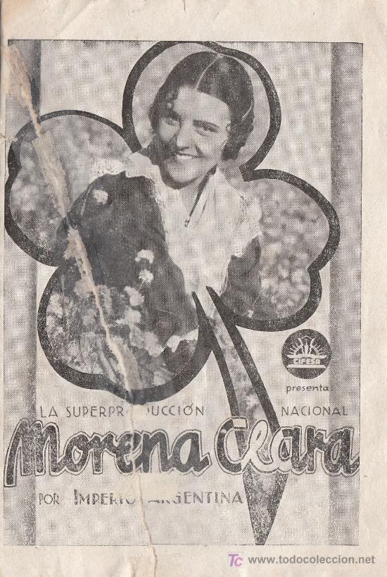 Cine: PROGRAMA DE CINE (DOBLE) MORENA CLARA, REPARADO - Foto 1