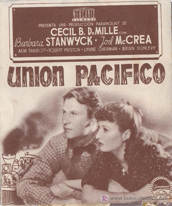 Cine: PROGRAMA DE CINE (DOBLE) UNION PACIFICO - Foto 1