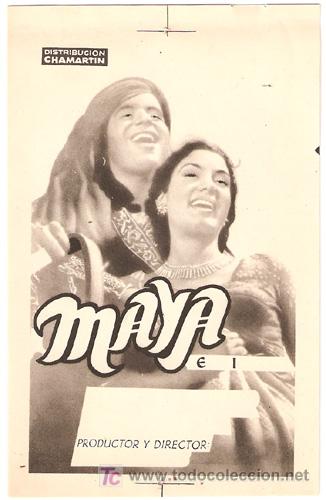 Cine: MAYA PROGRAMA SENCILLO CHAMARTIN CINE HINDU D - Foto 1
