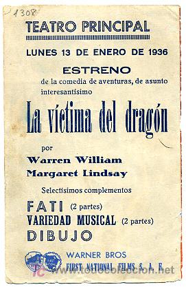 Cine: LA VICTIMA DEL DRAGON    , DOBLE    , S1308 - Foto 2