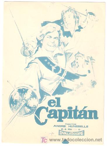Cine: EL CAPITAN PROGRAMA SENCILLO DIPENFA JEAN MARAIS ELSA MARTINELLI BOURVIL C - Foto 1