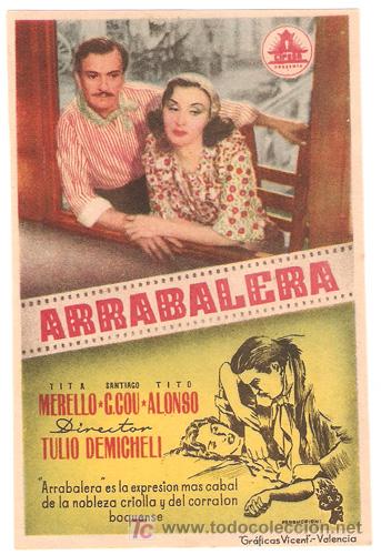 Cine: ARRABALERA PROGRAMA SENCILLO CIFESA TITA MERELLO - Foto 1