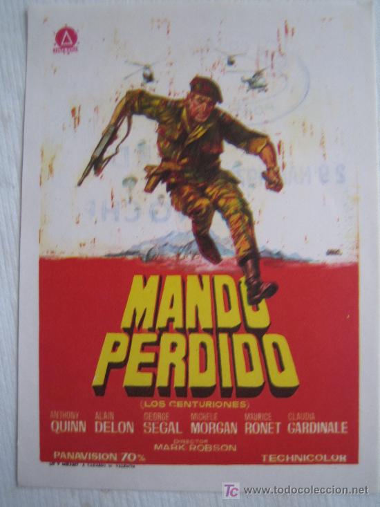 Folhetos de m&atilde;o de filmes antigos de cinema: Folleto de mano - Mando perdido delta films