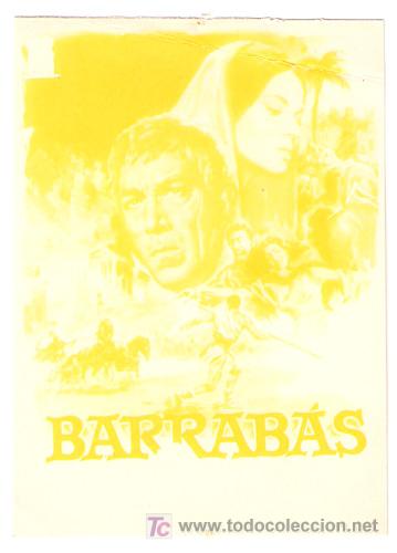 Cine: BARRABAS PROGRAMA SENCILLO CHAMARTIN ANTHONY QUINN SILVANA MANGANO A - Foto 1