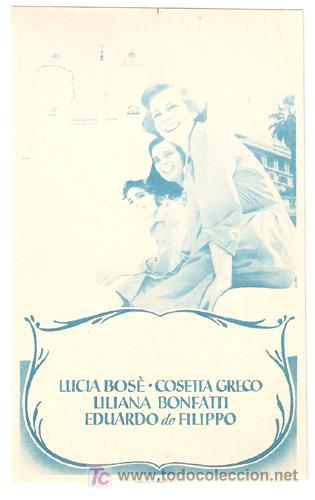 Cine: TRES ENAMORADAS PROGRAMA SENCILLO FILMAX LUCIA BOSE COSETTA GRECO B - Foto 1