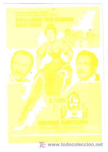 Cine: LADY L PROGRAMA SENCILLO MGM PAUL NEWMAN SOFIA LOREN DAVID NIVEN A - Foto 1