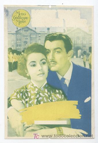 Cine: TRAICION PROGRAMA SENCILLO MGM ELIZABETH TAYLOR ROBERT TAYLOR D - Foto 1