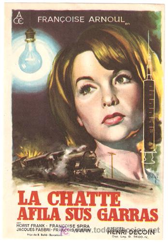 Cine: LA CHATTE AFILA SUS GARRAS PROGRAMA SENCILLO ACE SOLIGO FRAN&Ccedil;OISE ARNOUL