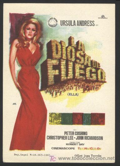 Cine: Q-07536- La Diosa de fuego (She) Ursula Andress - Peter Cushing - Bernard Cribbins - John Richardson