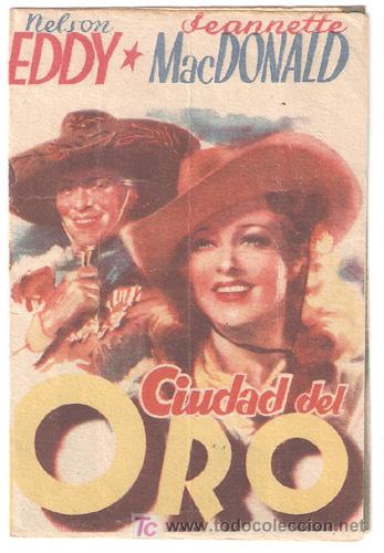 Cine: PTCC 323 CIUDAD DEL ORO PROGRAMA DOBLE MGM JEANETTE MACDONALD NELSON EDDY - Foto 1