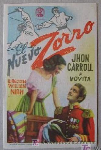 Foglietti di film di film antichi di cinema: El nuevo zorro