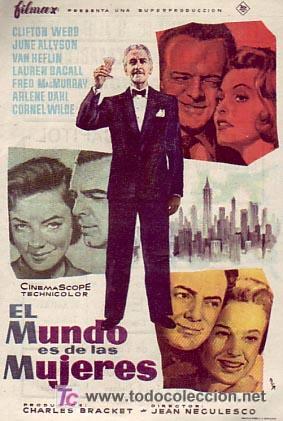 Folhetos de m&atilde;o de filmes antigos de cinema: El mundo es de las mujeres