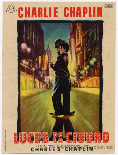 Cine: LUCES DE LA CIUDAD PROGRAMA SENCILLO CB CHARLES CHAPLIN - Foto 1