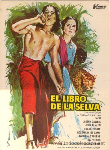 Cine: EL LIBRO DE LA SELVA PROGRAMA SENCILLO FILMAX SABU ALEXANDER KORDA - Foto 1