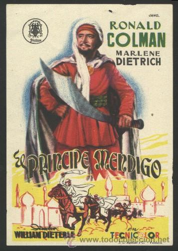 Cine: P-5434- EL PRINCIPE MENDIGO (Kismet) Ronald Colman - Marlene Dietrich - James Craig - Edward Arnold