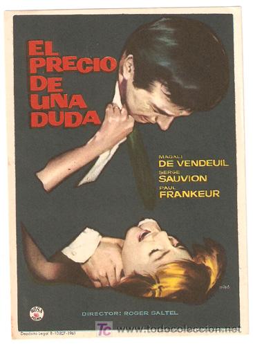 Cine: EL PRECIO DE UNA DUDA PROGRAMA SENCILLO ROSA SERGE SAUVION - Foto 1
