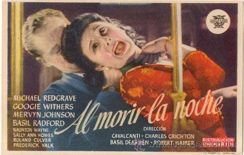 Cine: AL MORIR LA NOCHE PROGRAMA SENCILLO CHAMARTIN MICHAEL REDGRAVE estrangulando - Foto 1