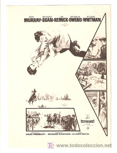 Cine: DUELO EN EL BARRO PROGRAMA SENCILLO CHAMARTIN RICHARD EGAN STUART WHITMAN DON MURRAY LEE REMICK A - Foto 1