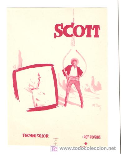 Cine: LOS FORASTEROS PROGRAMA SENCILLO COLUMBIA RANDOLPH SCOTT DONNA REED A - Foto 1