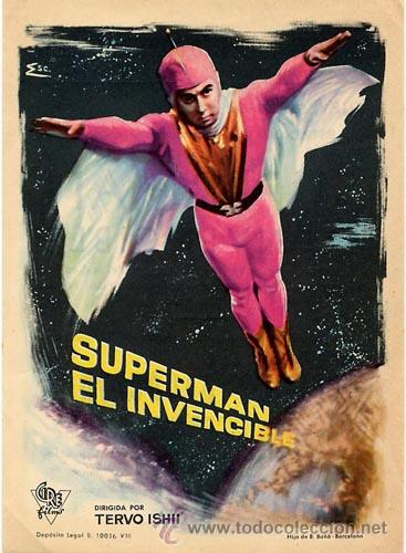 Cine: SUPERMAN EL INVENCIBLE PROGRAMA SENCILLO CIRE SCI-FI JAPONES - Foto 1