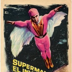 Cine: SUPERMAN EL INVENCIBLE PROGRAMA SENCILLO CIRE SCI-FI JAPONES