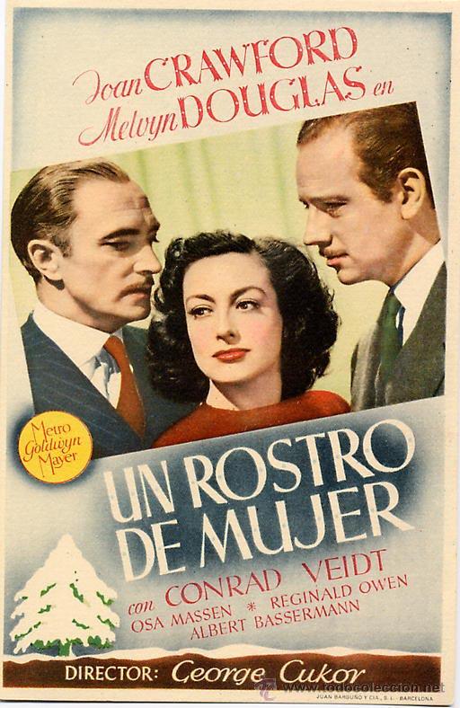 Cine: UN ROSTRO DE MUJER PROGRAMA SENCILLO MGM JOAN CRAWFORD - Foto 1