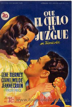 Cine: QUE EL CIELO LA JUZGUE , SOLIGO , SENCILLO ,     , PM9122