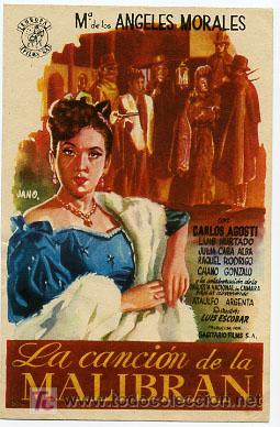 Cine: LA CANCION DE LA MALIBRAN , SENCILLO , PM9320 - Foto 1