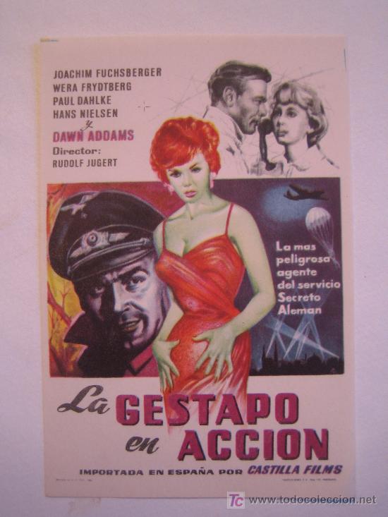 Cine: Folleto de mano - La gestapo en accion - Foto 1