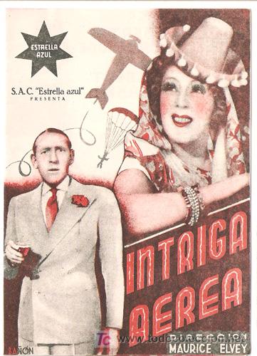 Cine: INTRIGA AEREA PROGRAMA DOBLE ESTRELLA AZUL JACK HULBERT GLYNIS JOHNS - Foto 1